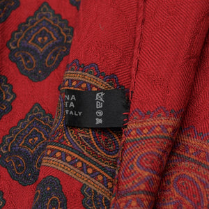 Paisley-Kleiderschal aus Wolle und Seide - Rot