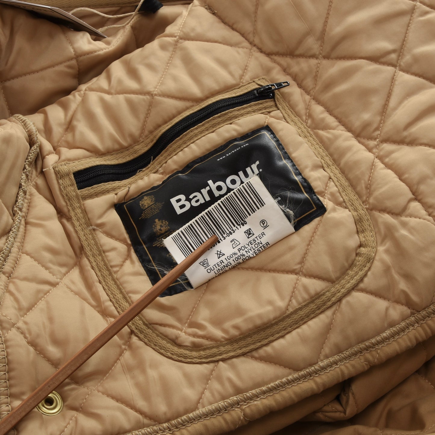 Barbour Quilted Eskdale Size XL - Tan