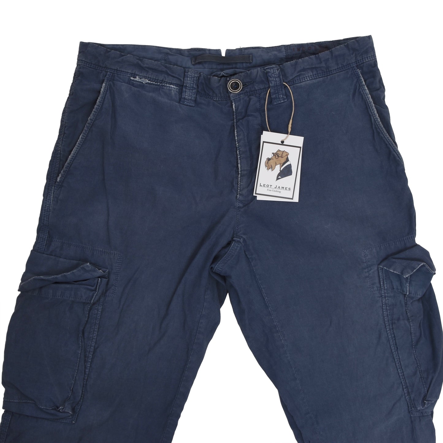Incotex Cotton/Linen Cargo Pants Size 32 - Blue