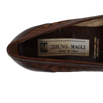 Bruno Magli Leder gewebte Loafer Größe 8,5 - Braun