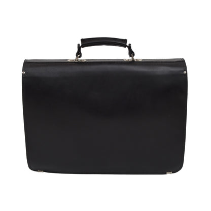 Notes by Clip Leather Briefcase - Black