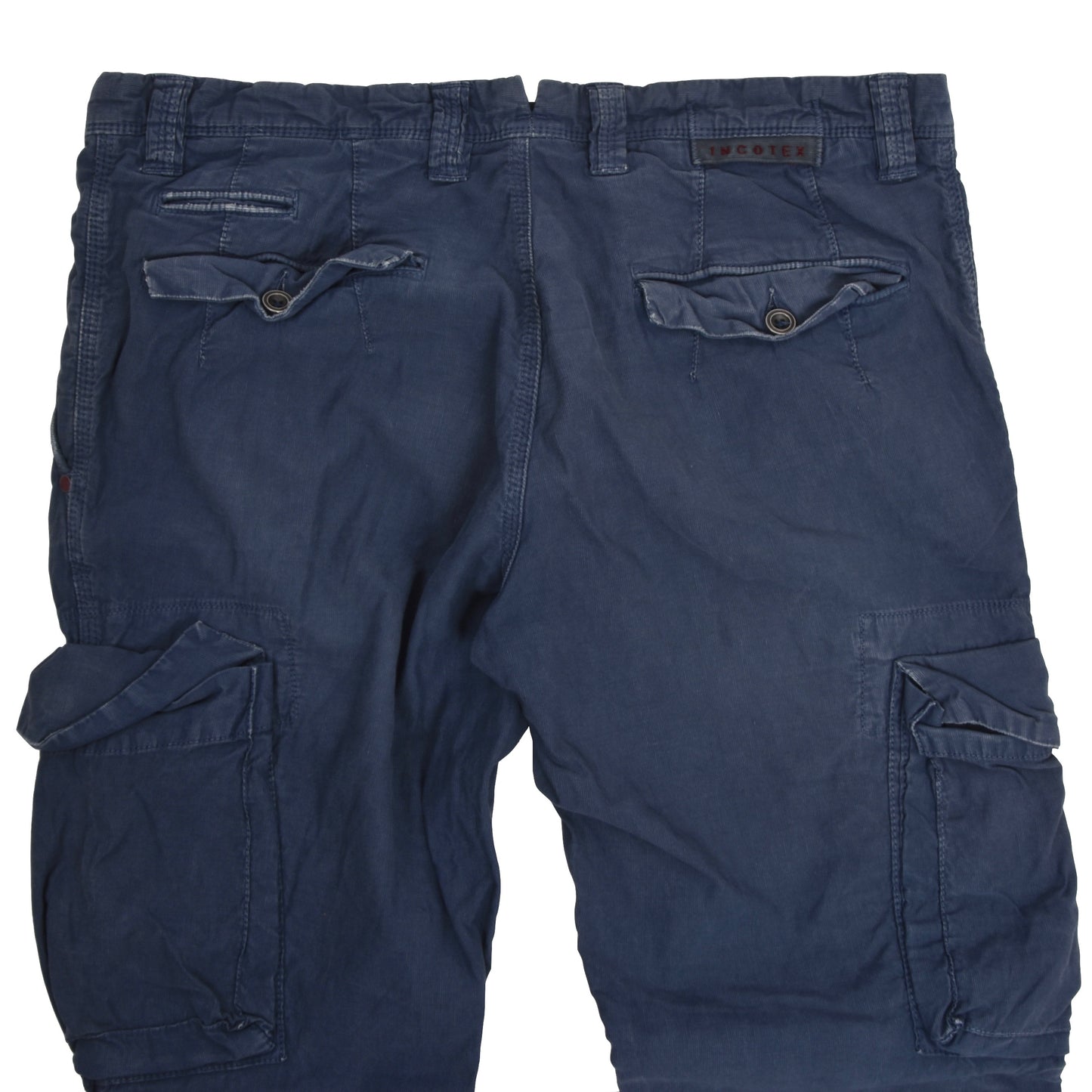 Incotex Cotton/Linen Cargo Pants Size 32 - Blue