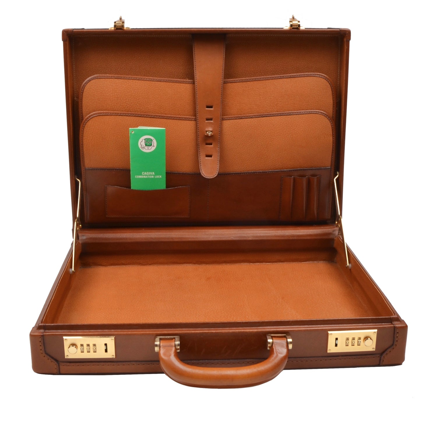 Executive Leather Briefcase - Tan