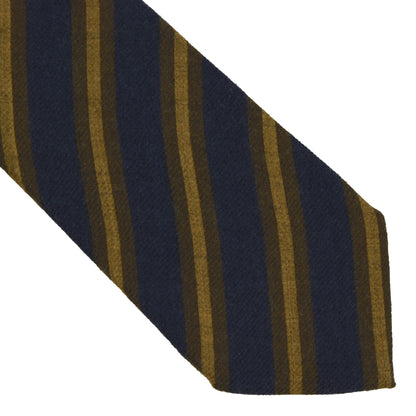 SuitSupply Striped Wool Tie - Blue/Green/Mustard