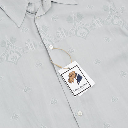Vintage Gianni Versace Couture Shirt Größe 50 - blau-grau