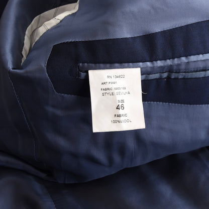 Suitsupply Wolljacke Größe 46 - Marineblau