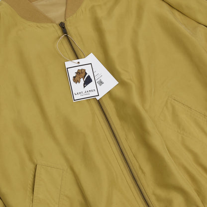 Via Ardigo x Corneliani 100% Silk Blouson/Jacket Size 52 - Mustard