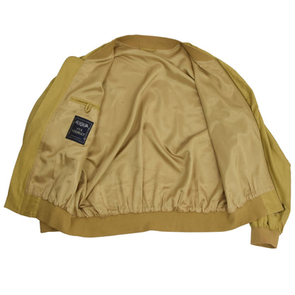 Via Ardigo x Corneliani 100% Silk Blouson/Jacket Size 52 - Mustard