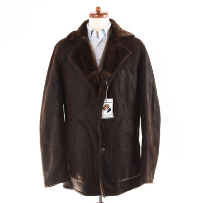 Brühl Austria Shearling Coat Size 54 - Brown