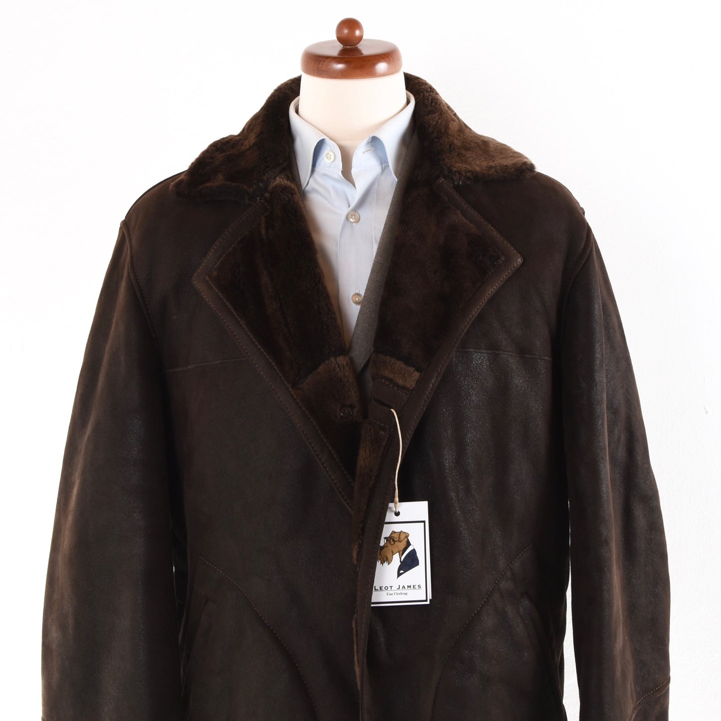 Brühl Austria Shearling Coat Size 54 - Brown