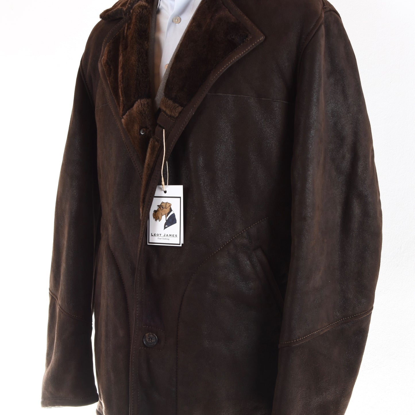 Brühl Austria Shearling Coat Size 54 - Brown