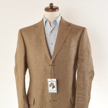 Z Zegna 100% Linen Jacket Size 52 - Tan