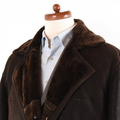 Brühl Austria Shearling Coat Size 54 - Brown