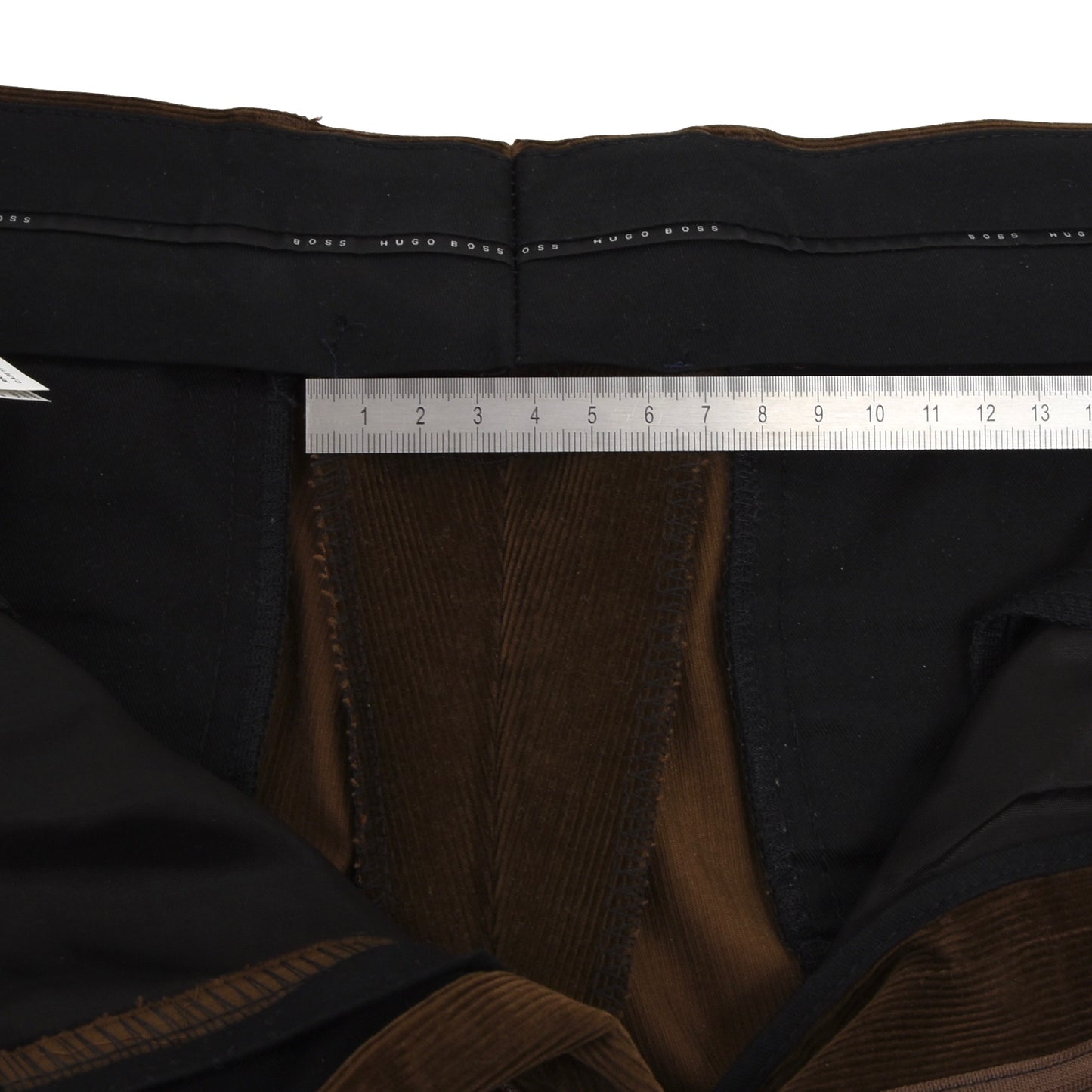 Hugo Boss Corduroy Suit Size 48 - Brown