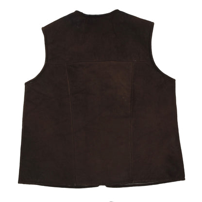 Vintage Shearling Vest/Gilet Chest ca. 58.5cm - Brown