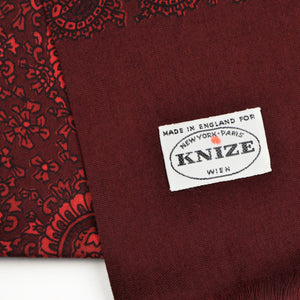 Knize Wien Kleiderschal aus Wolle/Seide - Burgund &amp; Rot