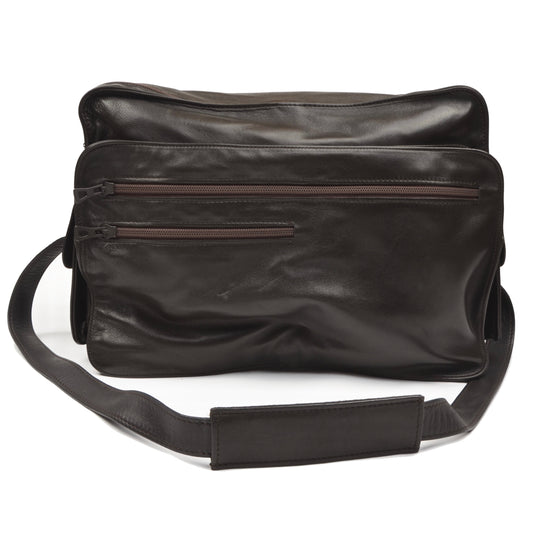 Longchamp Paris Shoulder Travel Bag - Dark Brown