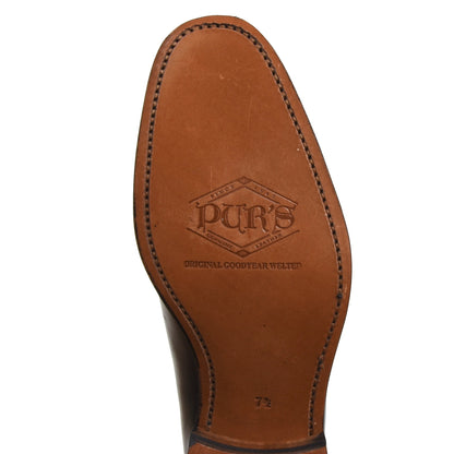 Pur's Goodyear Welted Wholecut Schuhe Größe 7,5 - Schwarz