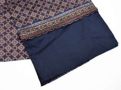 Doubled-Sided Silk/Wool Dress Scarf by Belvedere Wien - Geometric