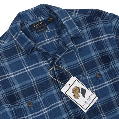 Polo Ralph Lauren Indigo Flannel Shirt Size XS - Blue Plaid