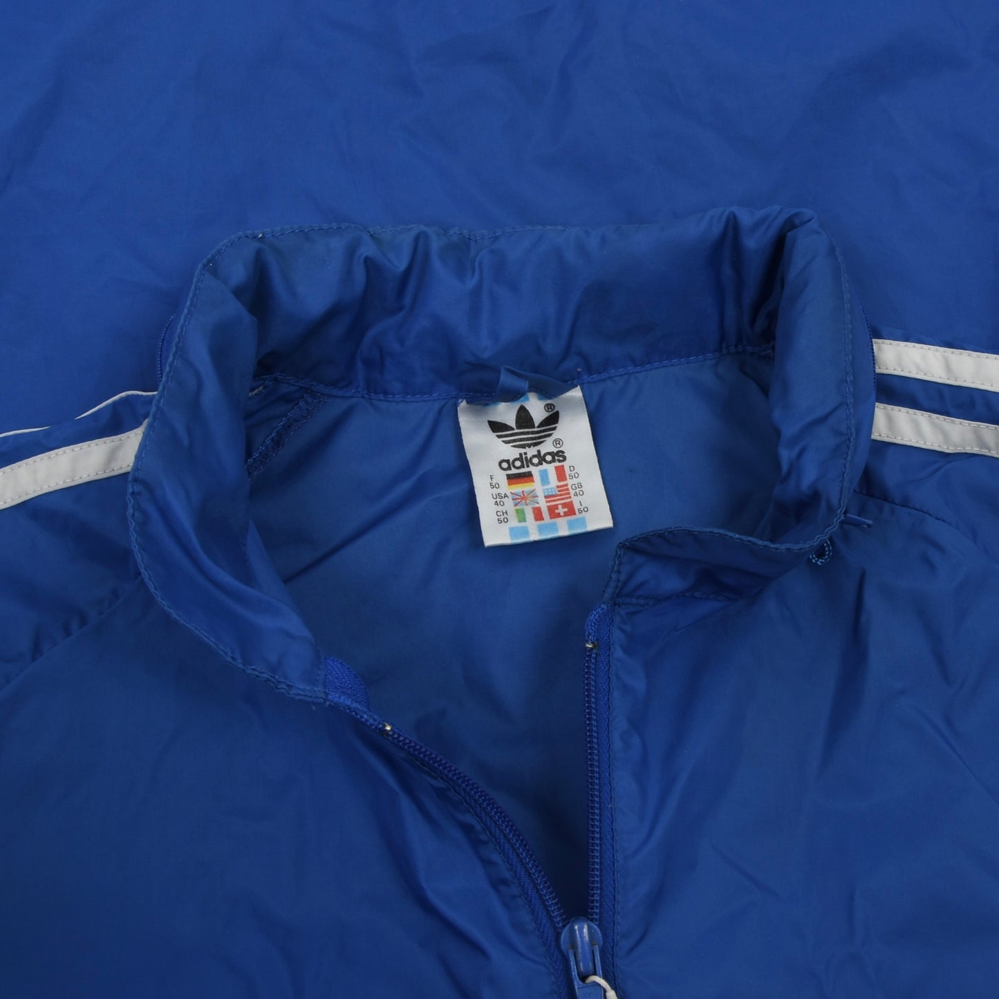 Vintage Adidas Regenjacke aus Nylon Größe D50 - Blau