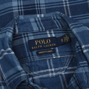 Polo Ralph Lauren Indigo Flanellhemd Größe XS - Blau kariert