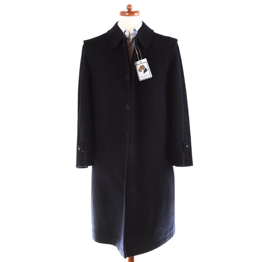 Schneiders Wool/Alpaca Coat Feat. Real Fur Lining  - Navy Blue