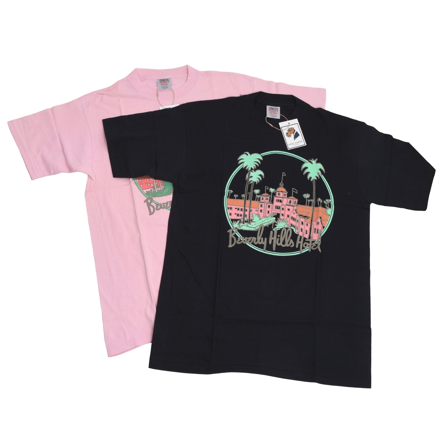 Vintage The Beverly Hills Hotel T-Shirt Größe XL - Pink/Schwarz