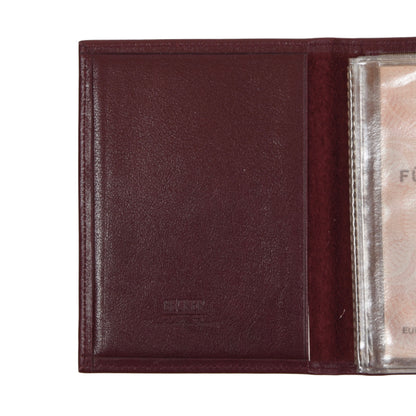 Becker Handmade Leather ID Wallet - Burgundy