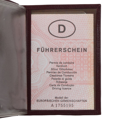 Becker Handmade Leather ID Wallet - Burgundy