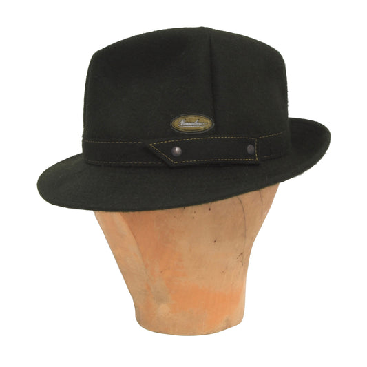 Borsalino Crushable Felt Hat Size 57 - Green