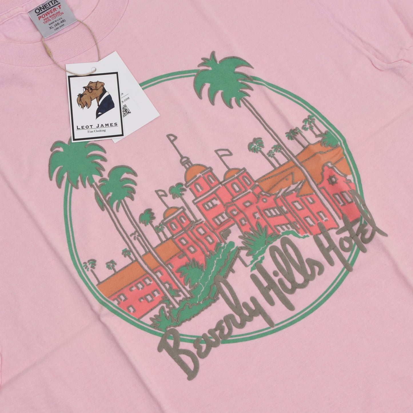 Vintage The Beverly Hills Hotel T-Shirt Size XL - Pink/Black
