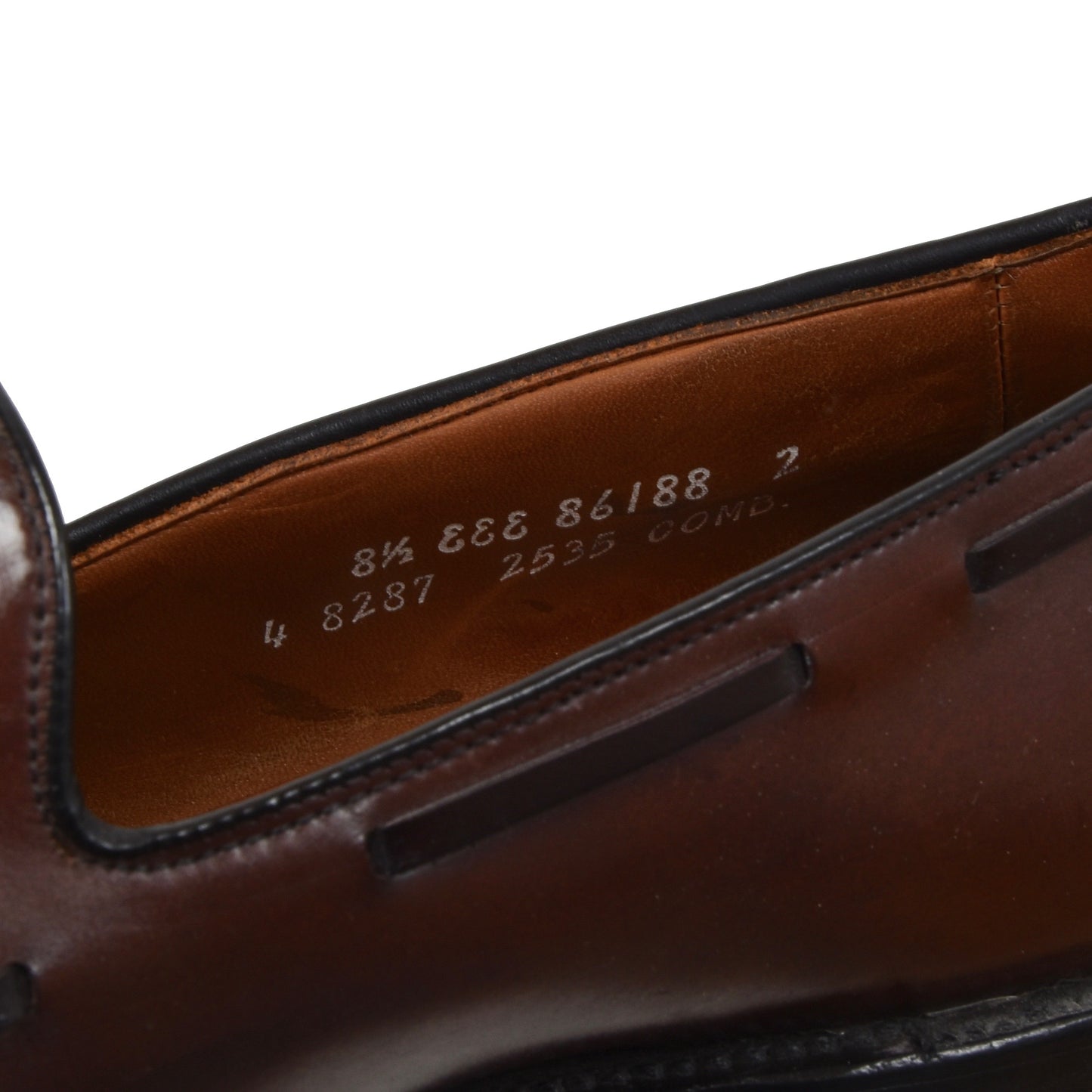 Allen Edmonds Grayson Shell Cordovan Loafer Größe 8.5EEE - Burgund