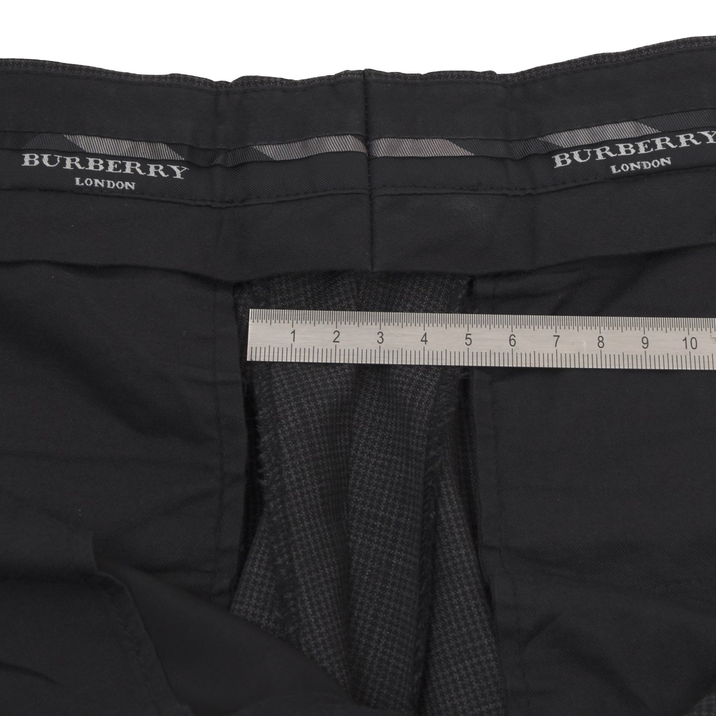 Burberry London Wool Suit Size 56 - Grey Windowpane