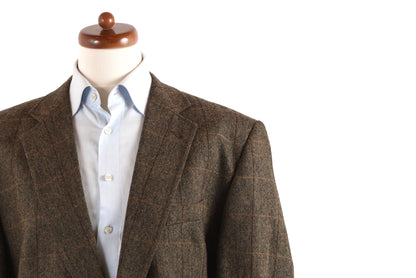 Aristokrat Donegal Tweed Jacke Größe 60 - Brown Windowpane