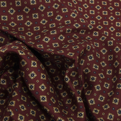 Classic Double-Sided Silk/Wool Dress Scarf - Burgundy