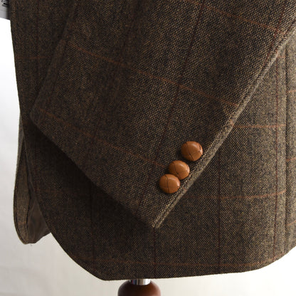 Aristokrat Donegal Tweed Jacke Größe 60 - Brown Windowpane