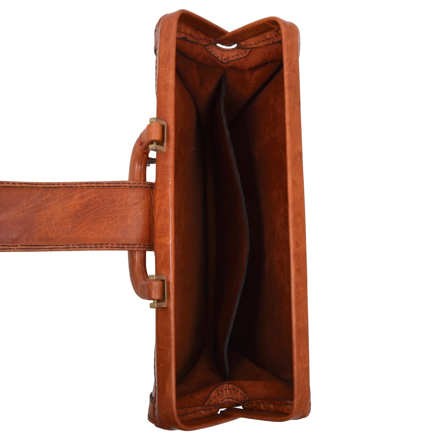 Mädler Leather Briefcase - Cognac Brown