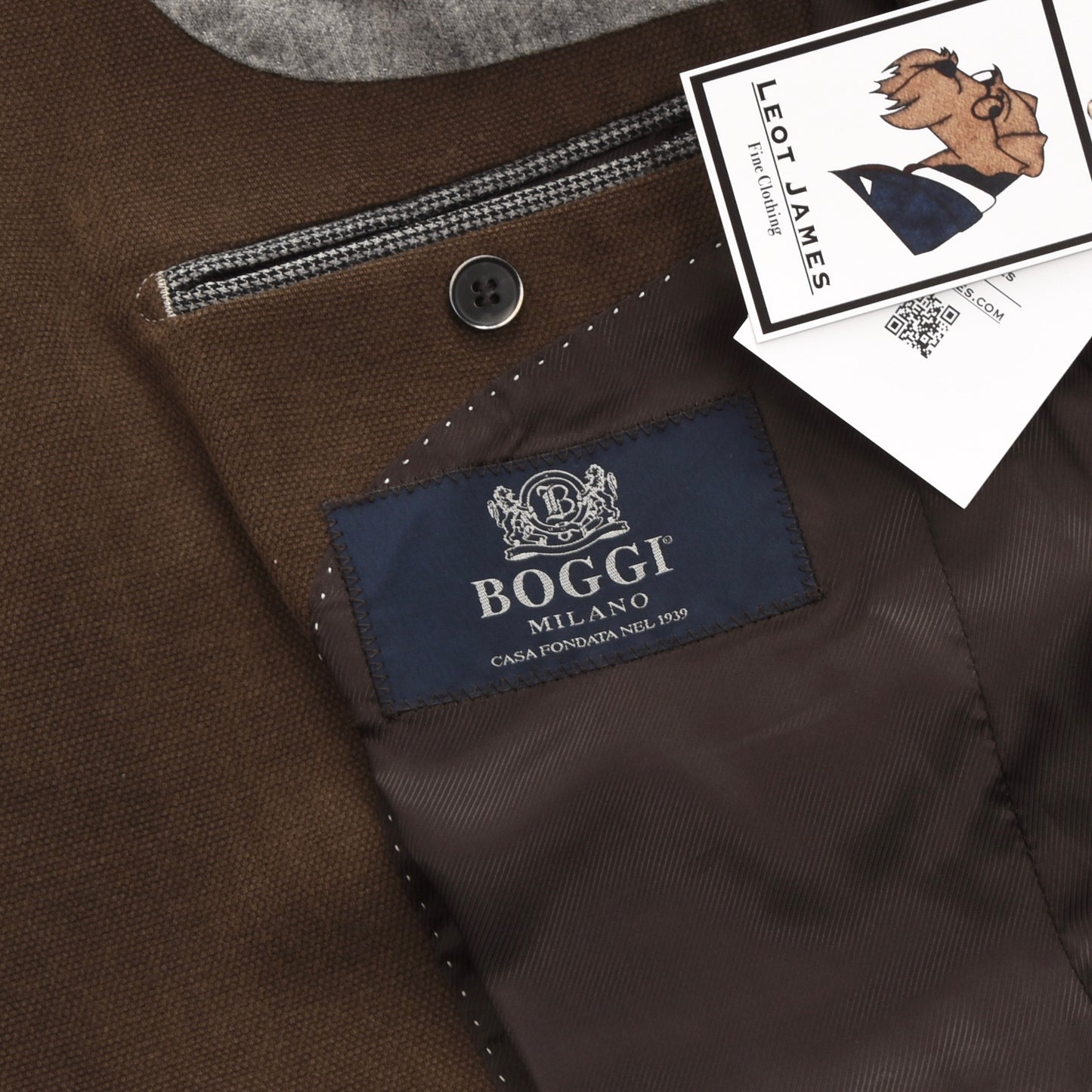 Boggi Milano Baumwolljacke Größe 50 - Braun