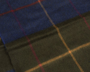 Farbblock-Schal mit Fensterscheibe aus 100 % reinem Kaschmir – Blau/Grün
