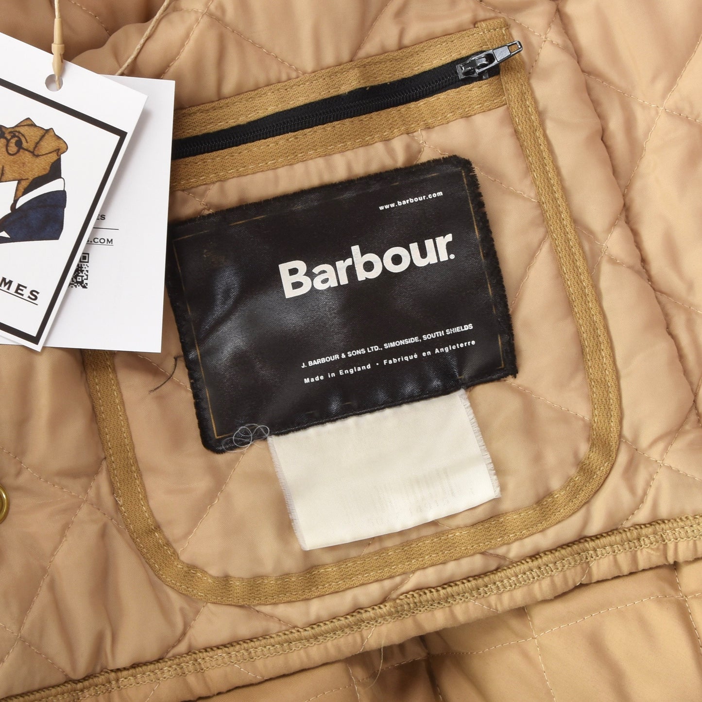 Vintage Barbour Steppjacke Made in England - Beige