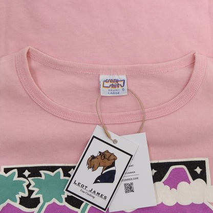 Vintage Crazy Shirt Hawaii Kona HI T-Shirt Größe L - Pink