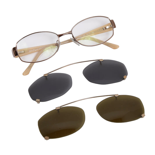 Salvatore Ferragamo 1701 Rahmen mit 2 Paar Clip-On-Sonnenbrillen