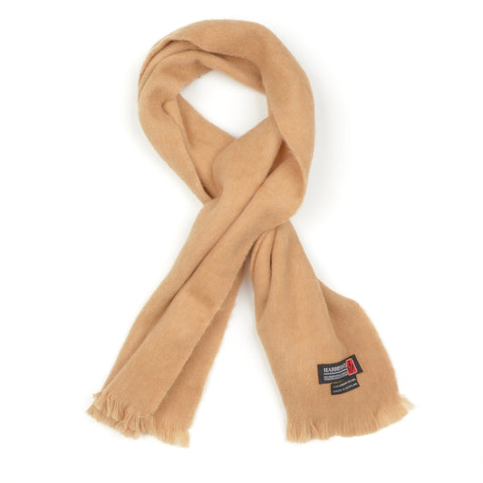 George Harrison Scarf in Camelhair & Wool - Tan