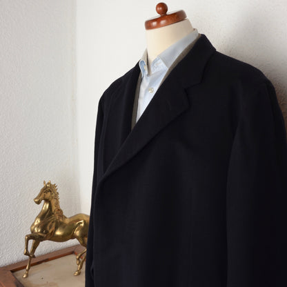 Knize Wien Classic Overcoat Size 54 - Navy Blue