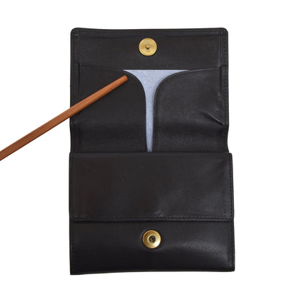 Becker Handmade Leather Wallet - Schwarz