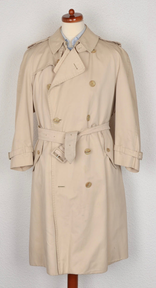 Vintage Burberry Double-Breasted Trench Size 44 - Beige