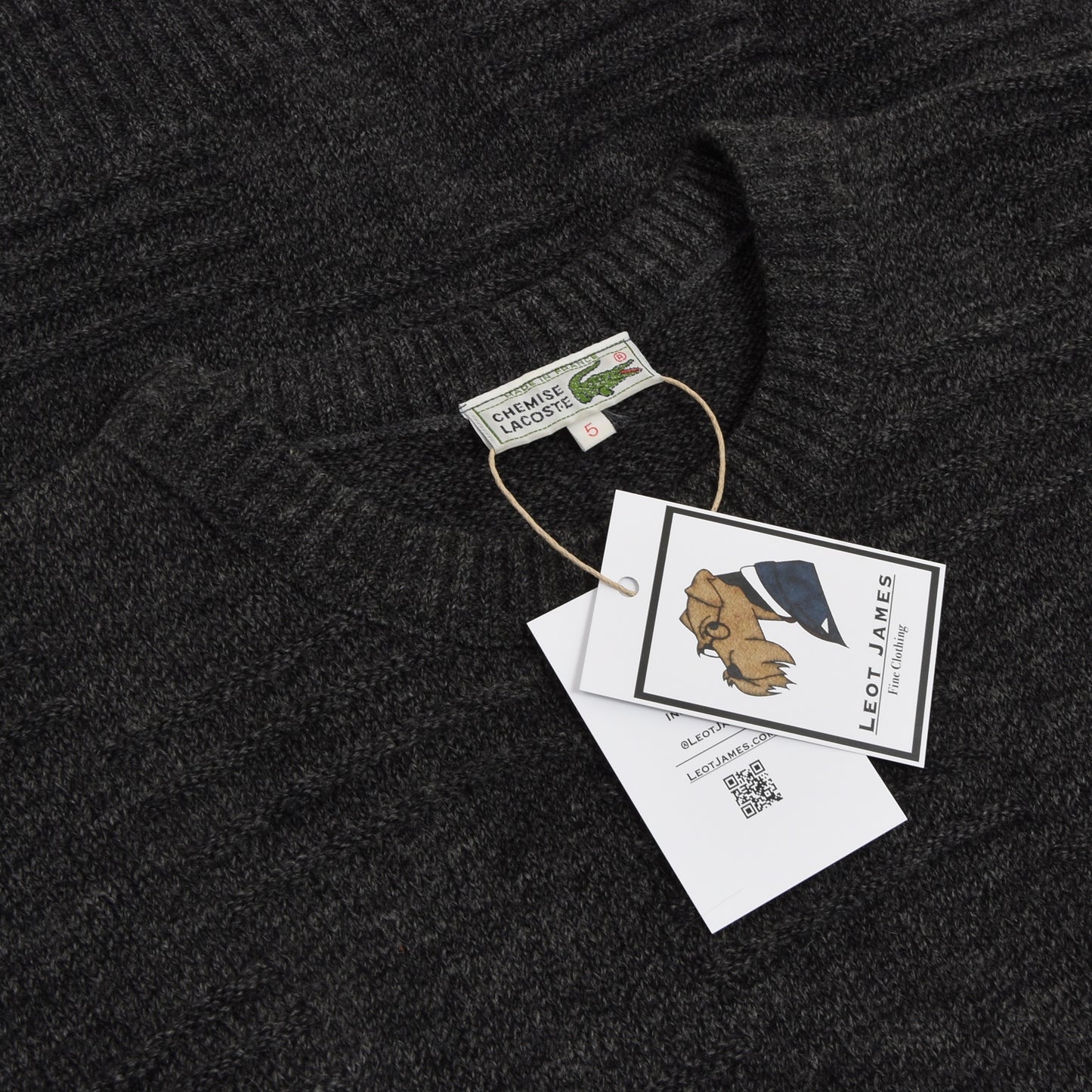 Vintage Lacoste Sweater Size 5 - Grey