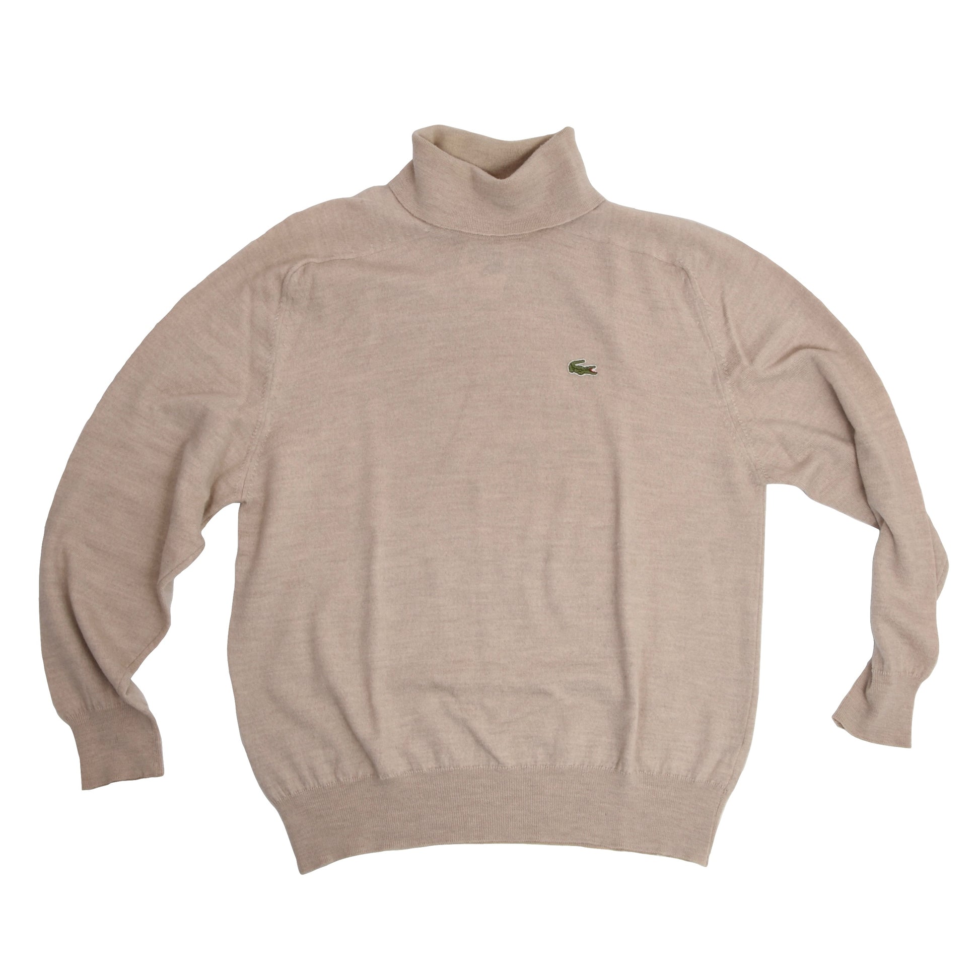 Vintage Lacoste Lacoste Pullover Beige Vintage Lacoste Rollkragen