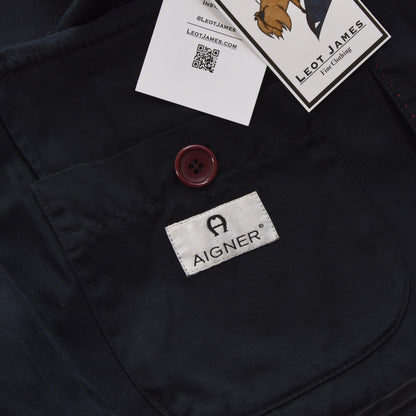 Aigner Cotton Safari Jacket Size 50 - Navy